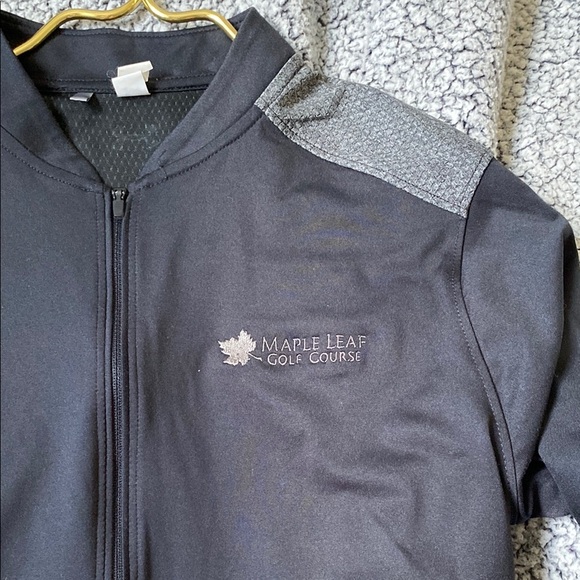 Black and Gray Fitted Long Sleeve Tee with Mandarin Collar - Picture 10 of 10